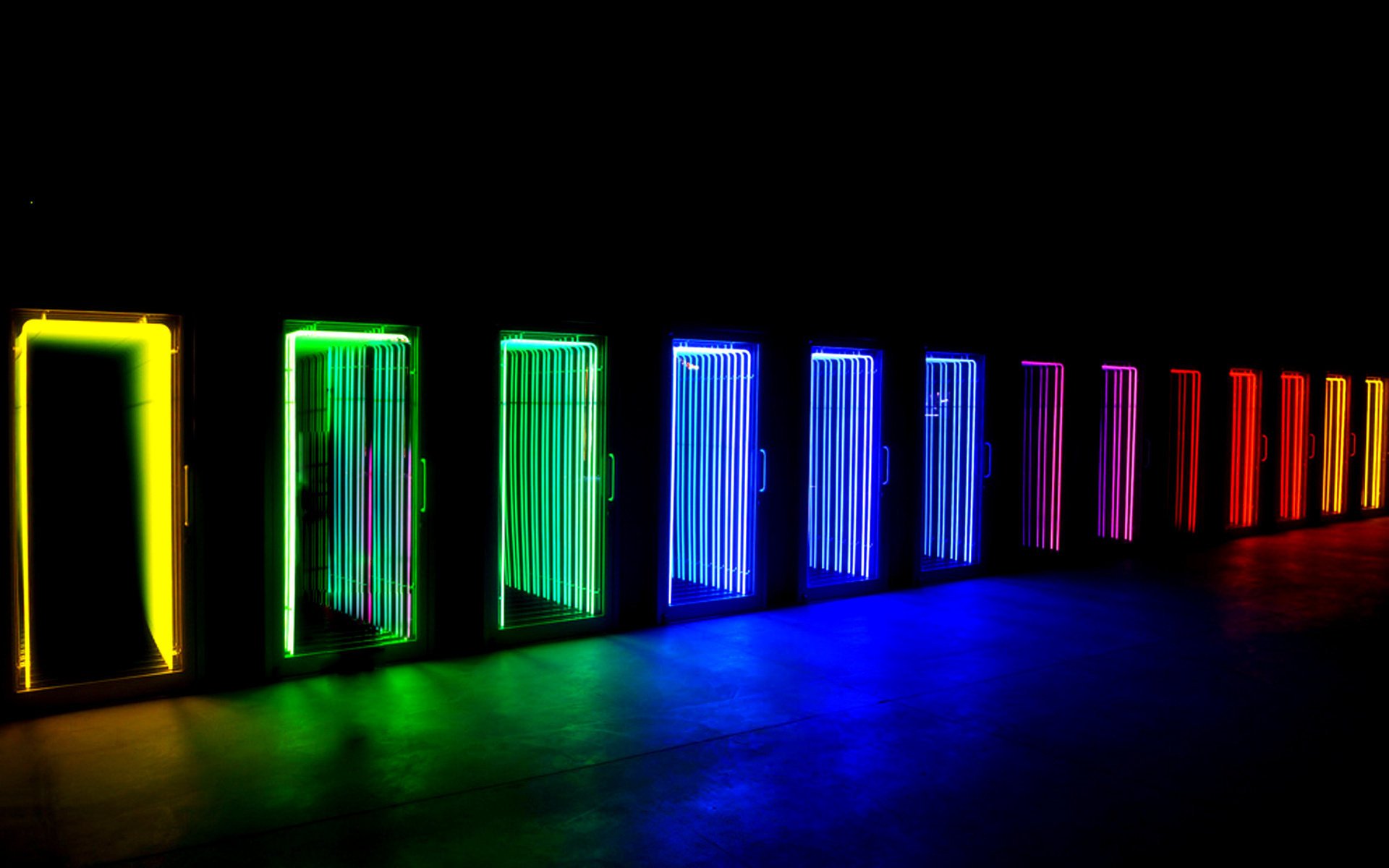 door display neon light