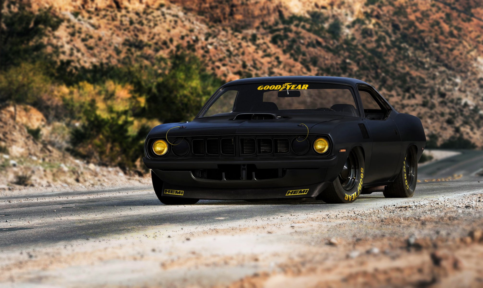 plymouth hemi cuda hugo silva muscle car schwarz