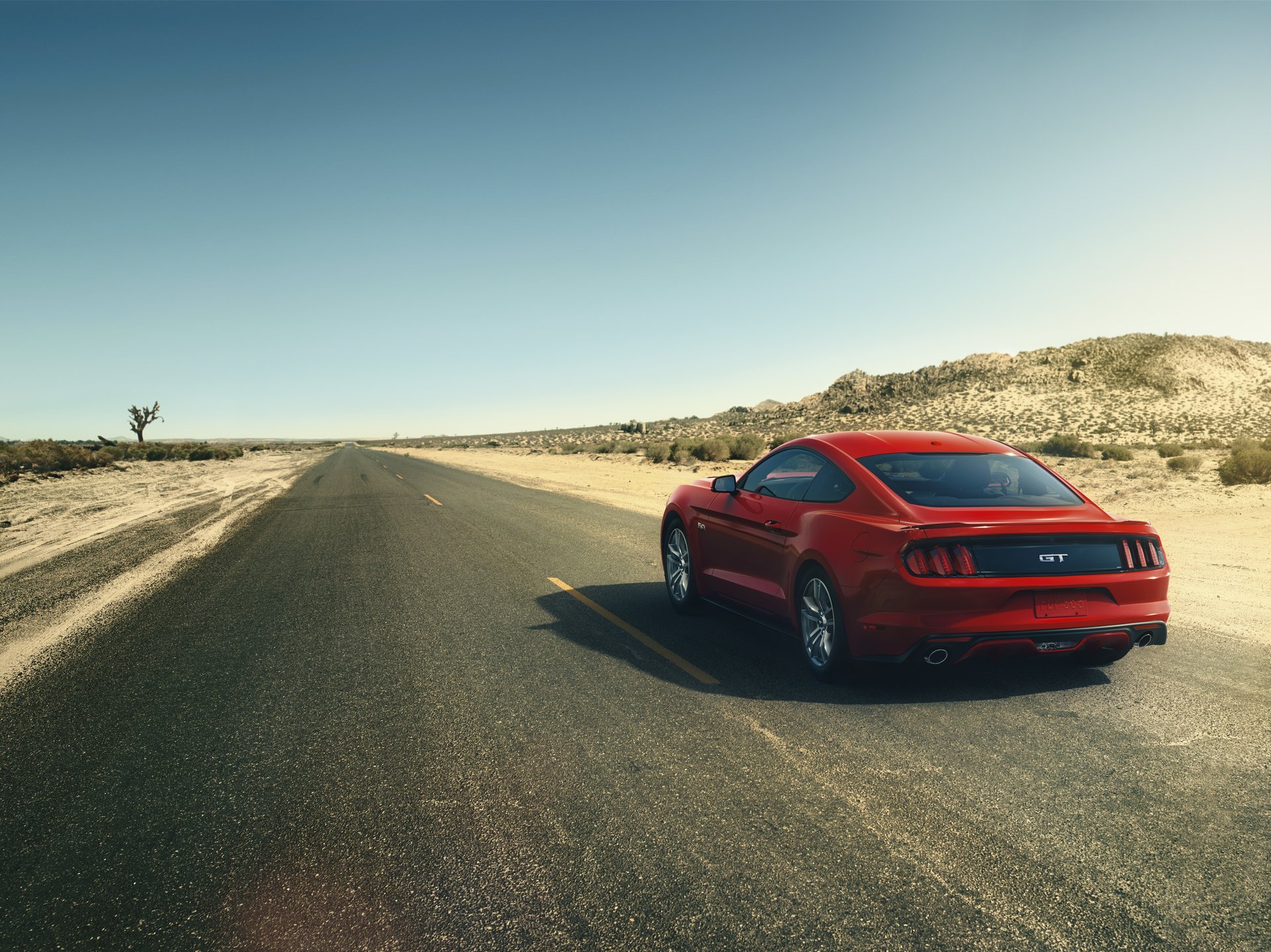 ford mustang gt rouge arrière muscle car rouge muscle car