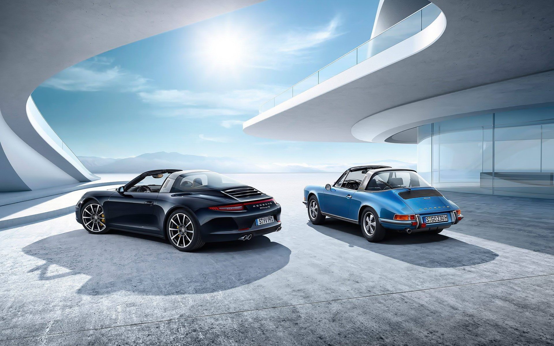 911 targa with porsche classic car