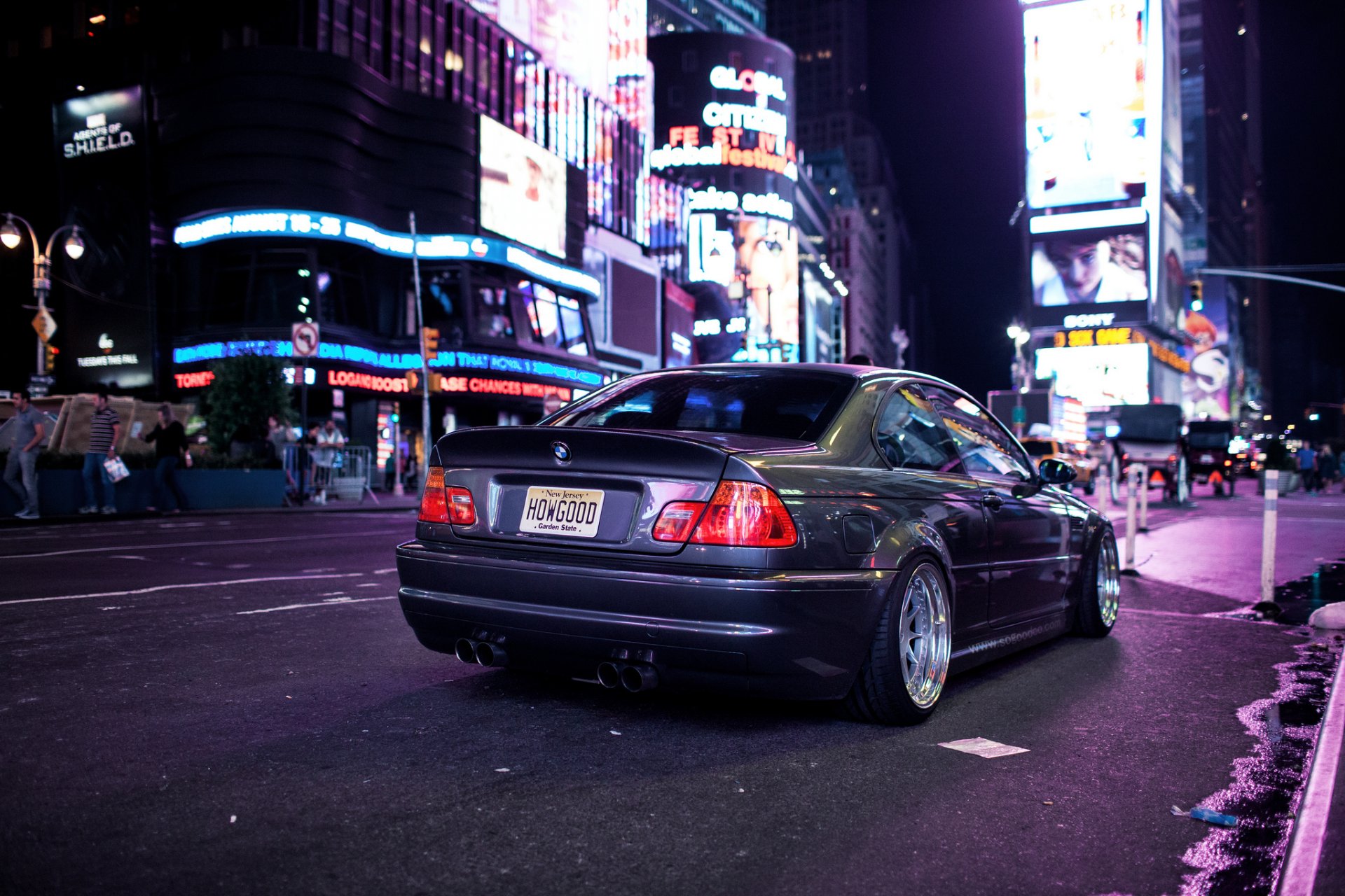 bmw e46 tuning bmw m3 città luci di notte