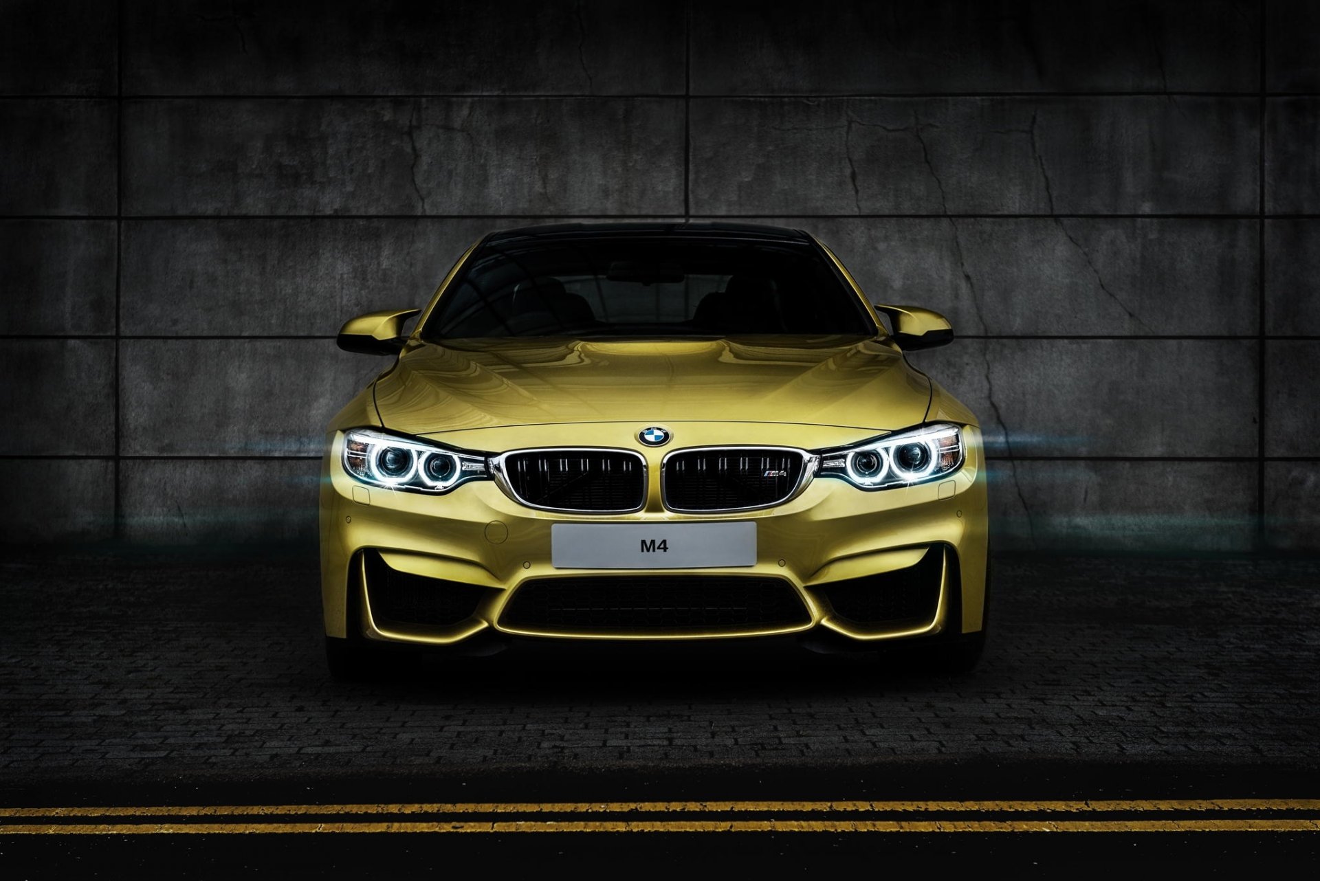 bmw m4 coupe f82 yellow front tomirri photo bmw