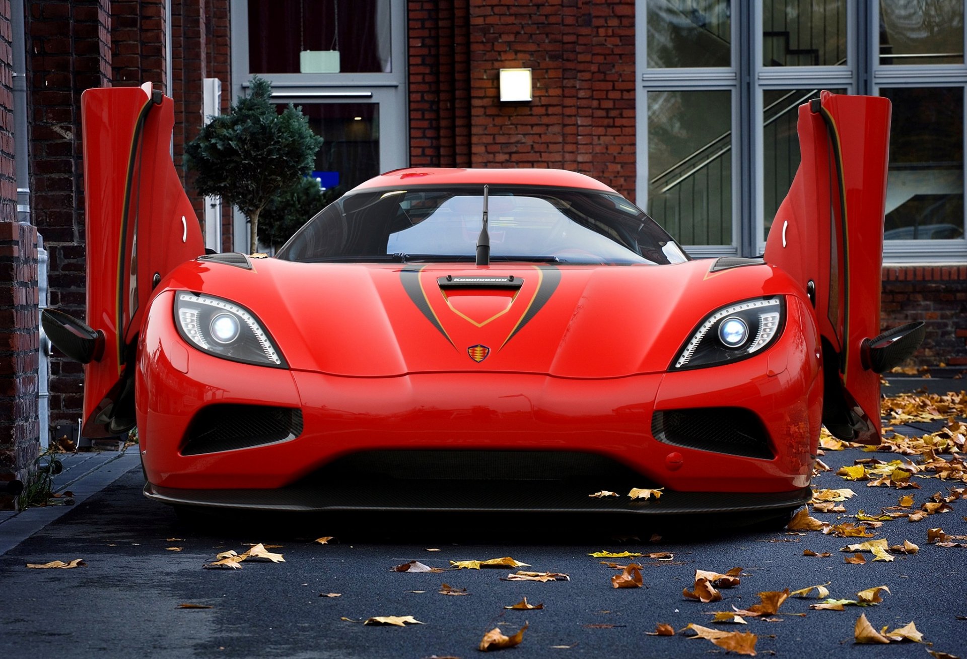 koenigsegg agera r red beast autumn kenigsegg ager river the beast leave