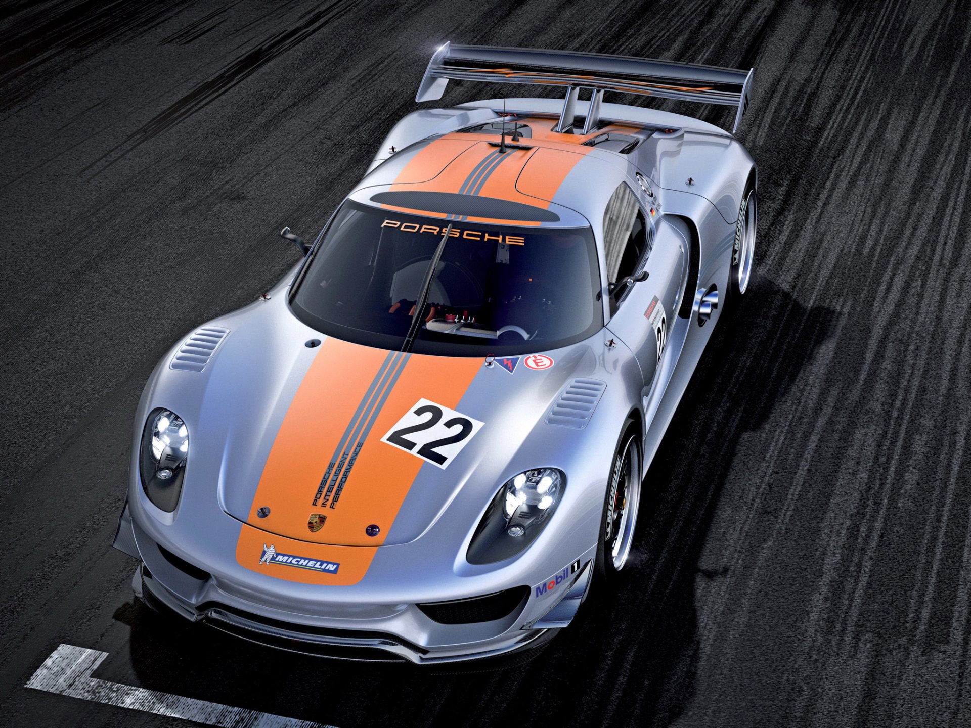 porsche rsr concept front light car wallpaper