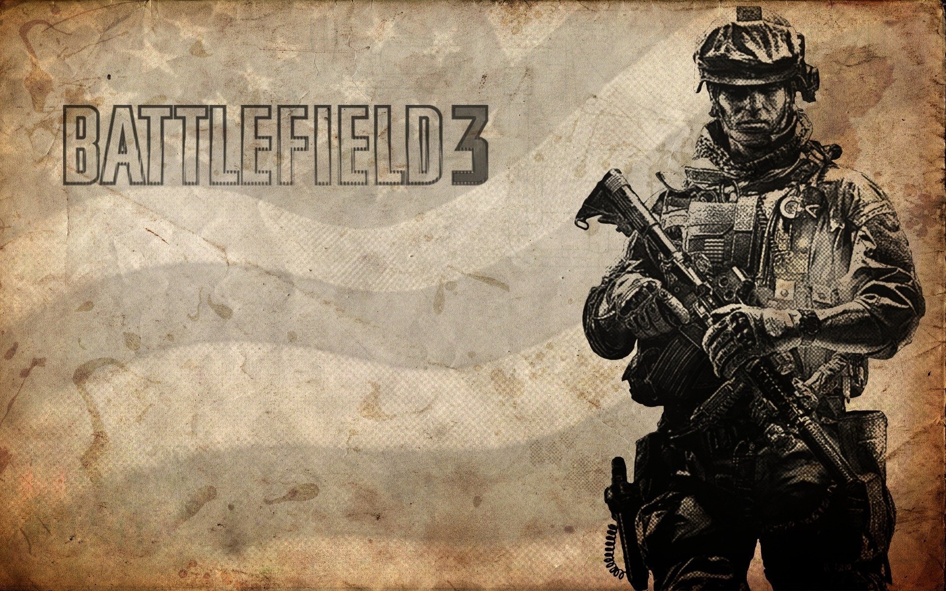 papiertapete m16a2 battlefield 3 soldat