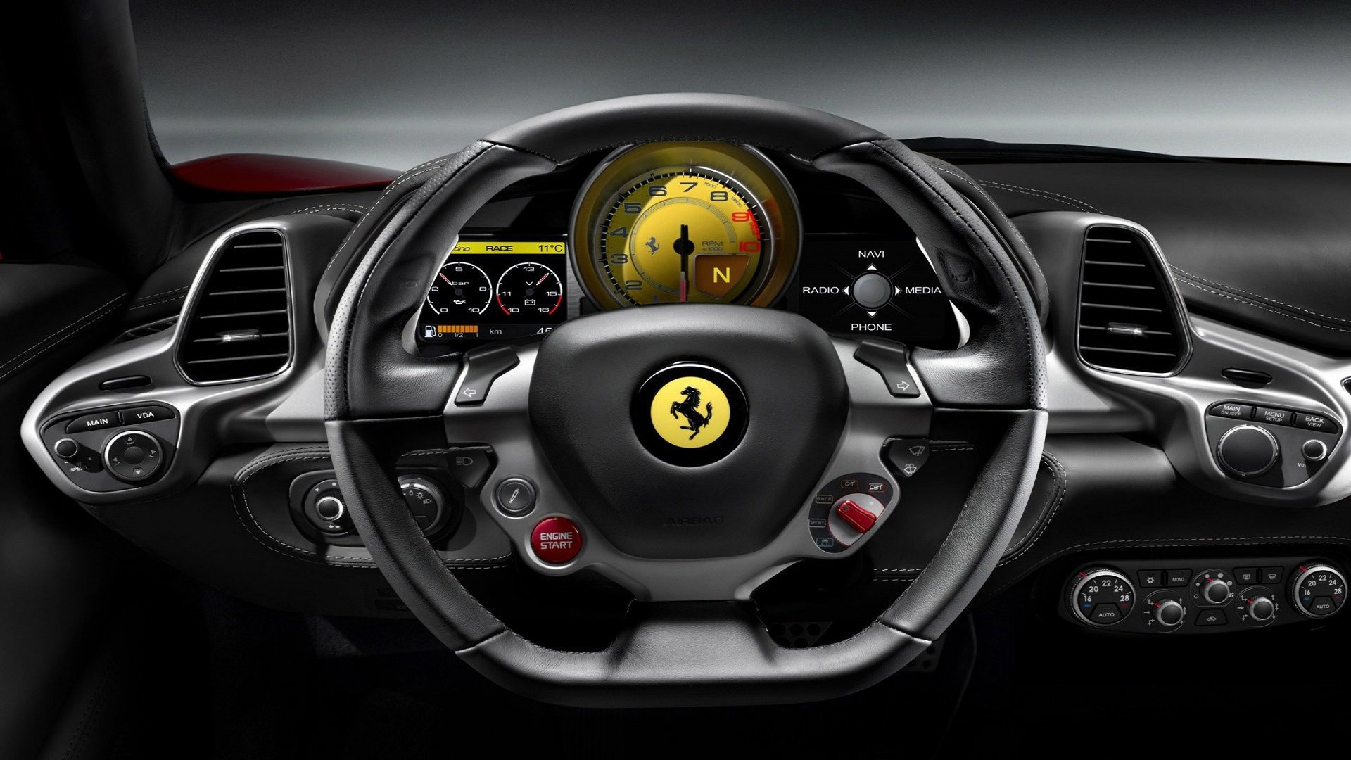 ferrari interior panel control comando coche