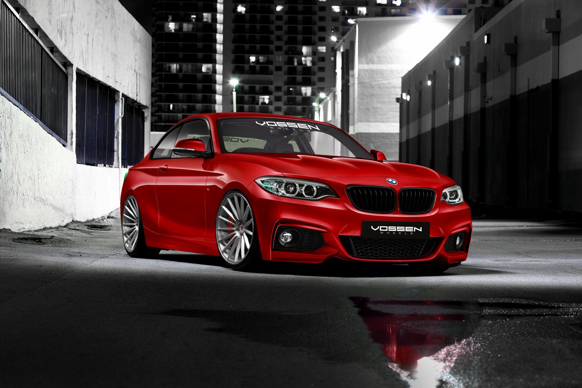 bmw serie 2 220d rojo frente bmw rojo frente