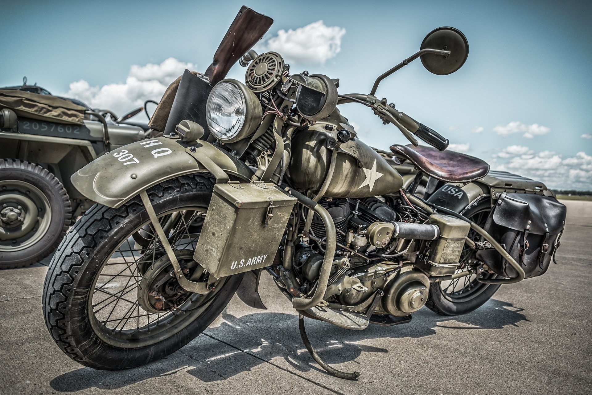 harley-davidson wla 1945 militar motocicleta