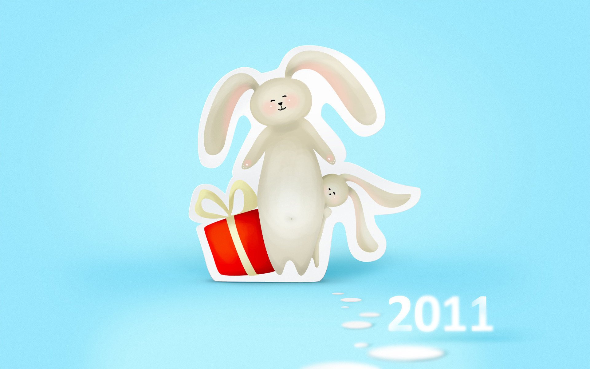 new year hares 2011 new year gift