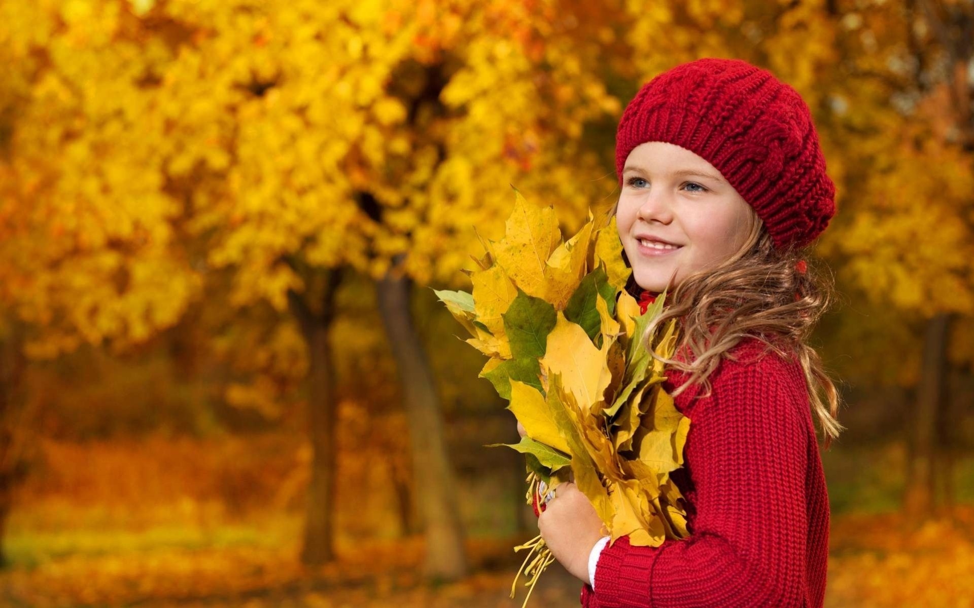 otoño hoja niña niño