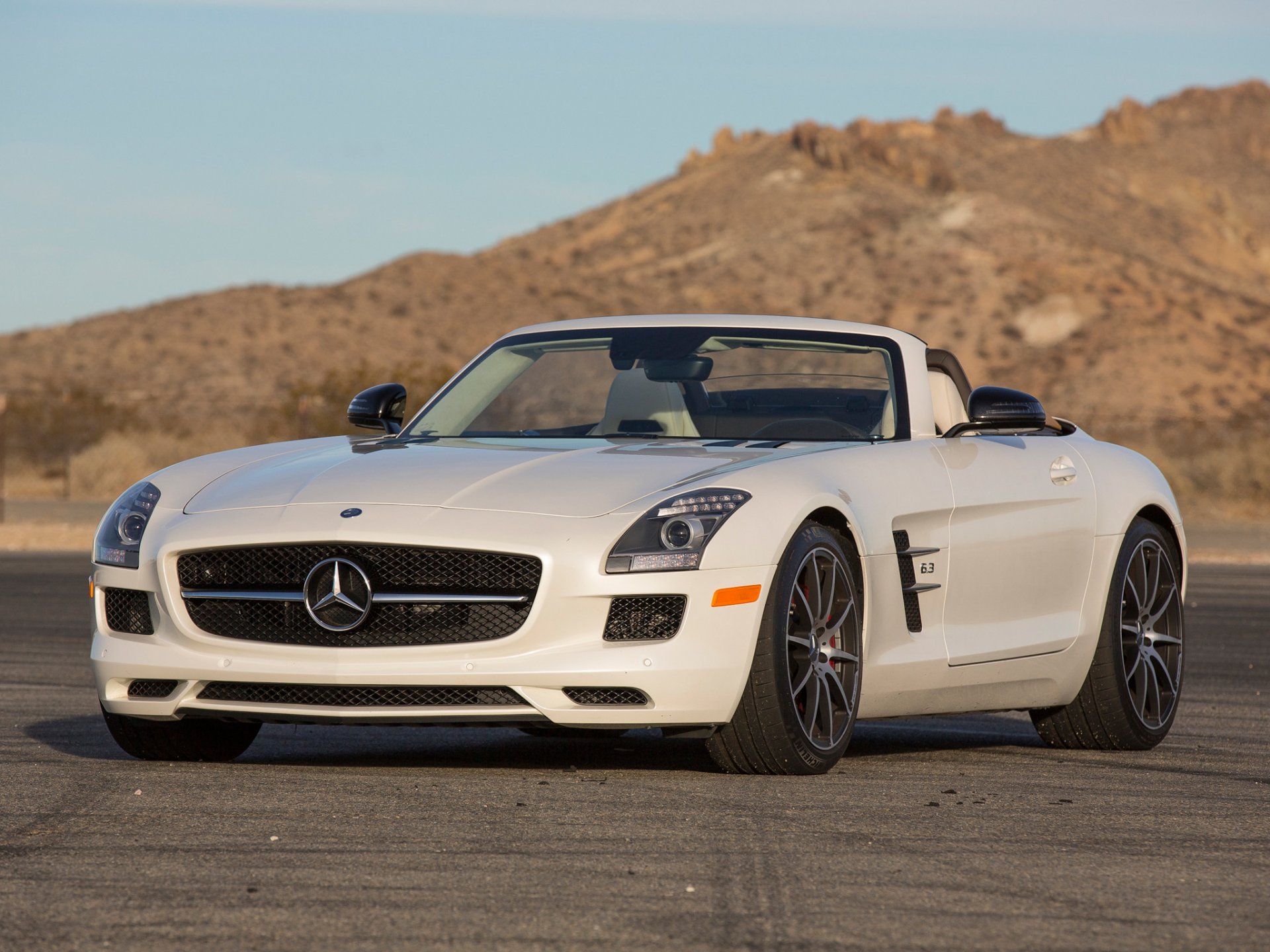 mercedes-benz sls amg gt roadster anteriore dell automobile