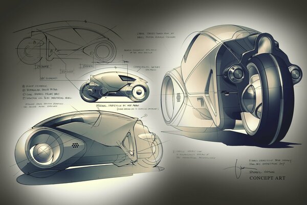 Esquema de la motocicleta con las designaciones firmadas