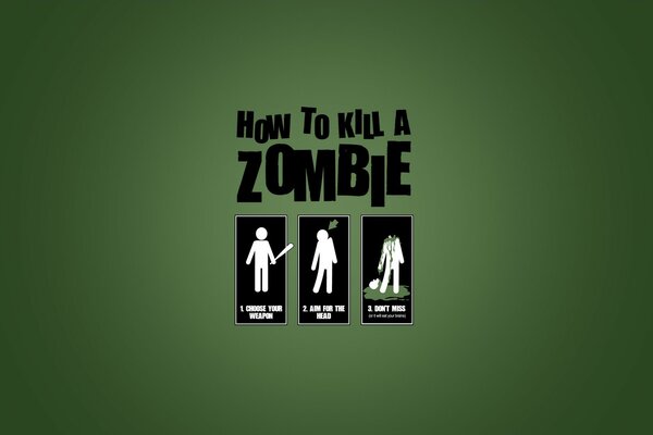 Three examples of how you can kill zombies