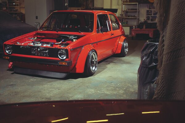 VW golf rouge tuning