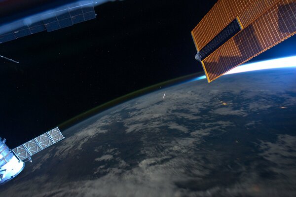 Vista desde el espacio. el planeta Tierra