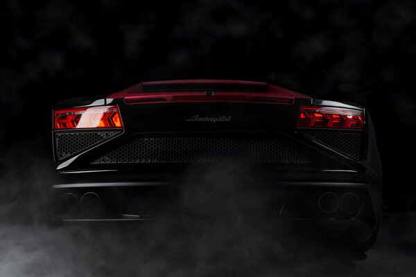 Lamborghini Gallardo Black rear view