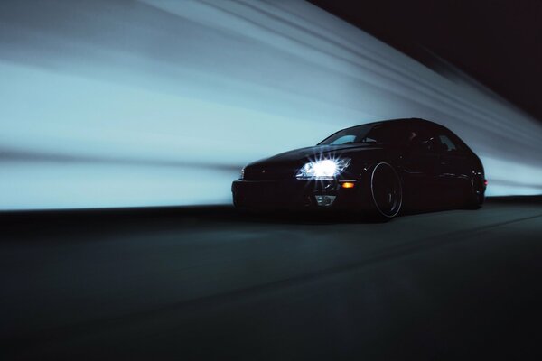 Black lexus is300 in motion wallpaper