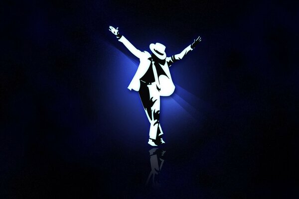 Michael Jackson dans la danse dans un chapeau et un costume