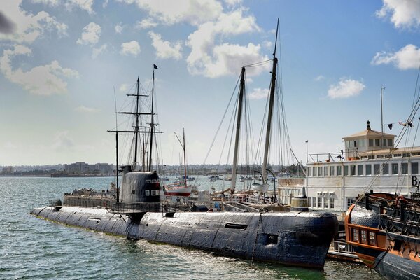 San Diego Marine Hub and submarine