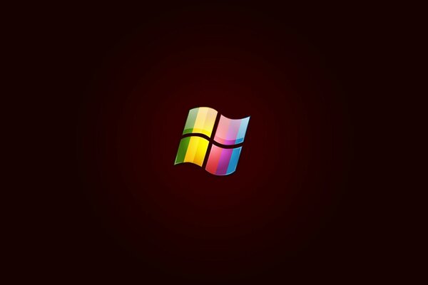 Logo windows multicolore sur fond noir