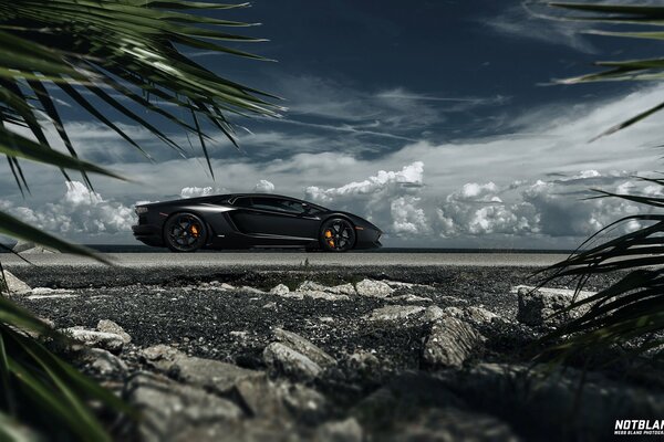 Nuages d orage bruissement des feuilles n a pas d importance si près de lamborghini aventador