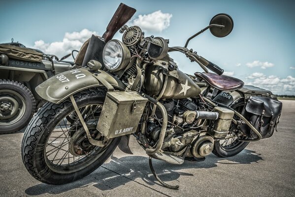 Motocicleta militar estadounidense Harley 1945