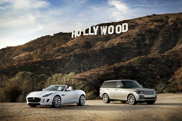 Jaguar and Land Rover desktop wallpapers on HOLLYWOOD background