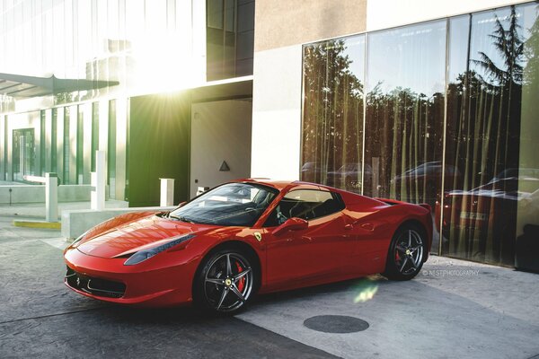 Coche Ferrari en color rojo