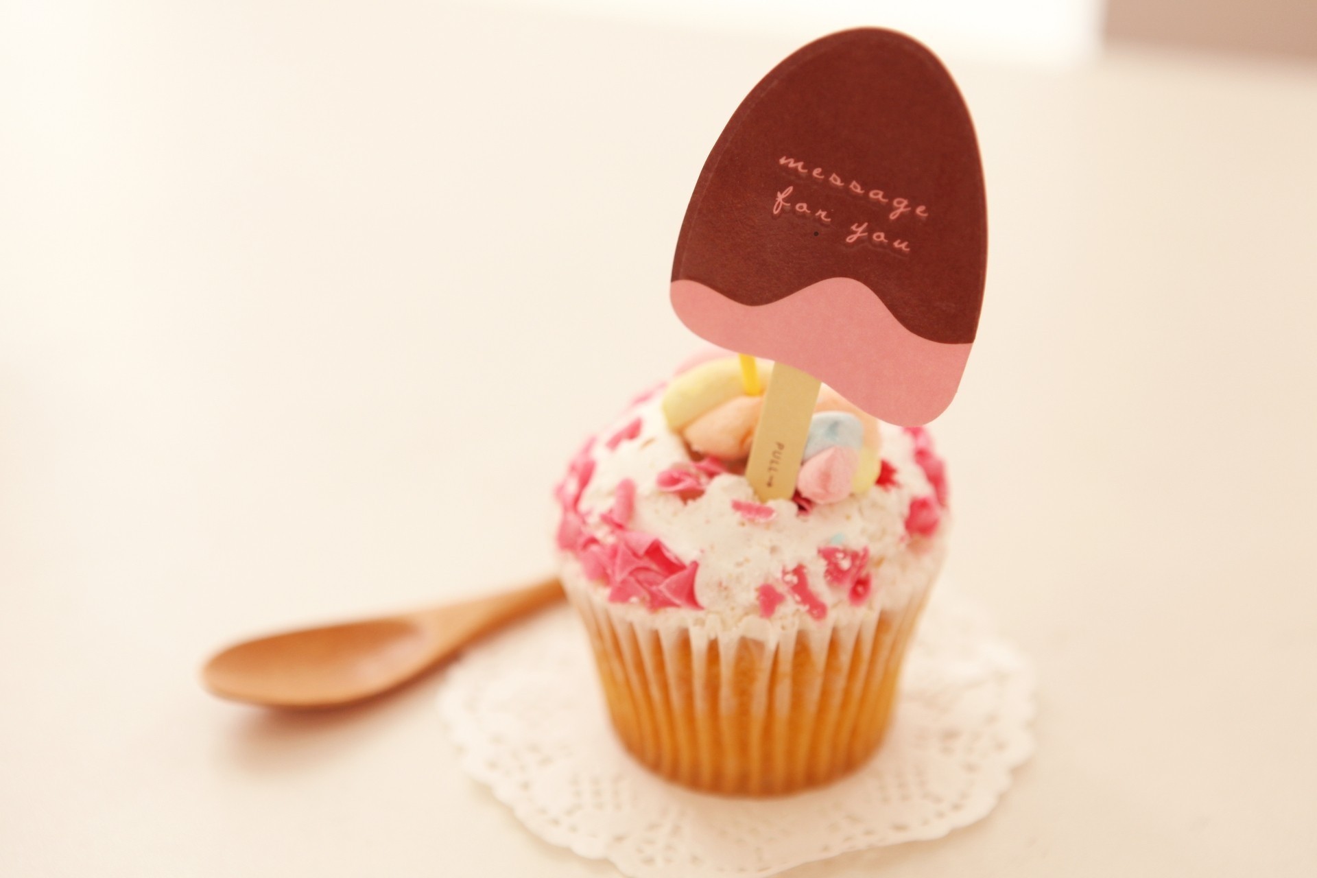 nourriture message cupcake