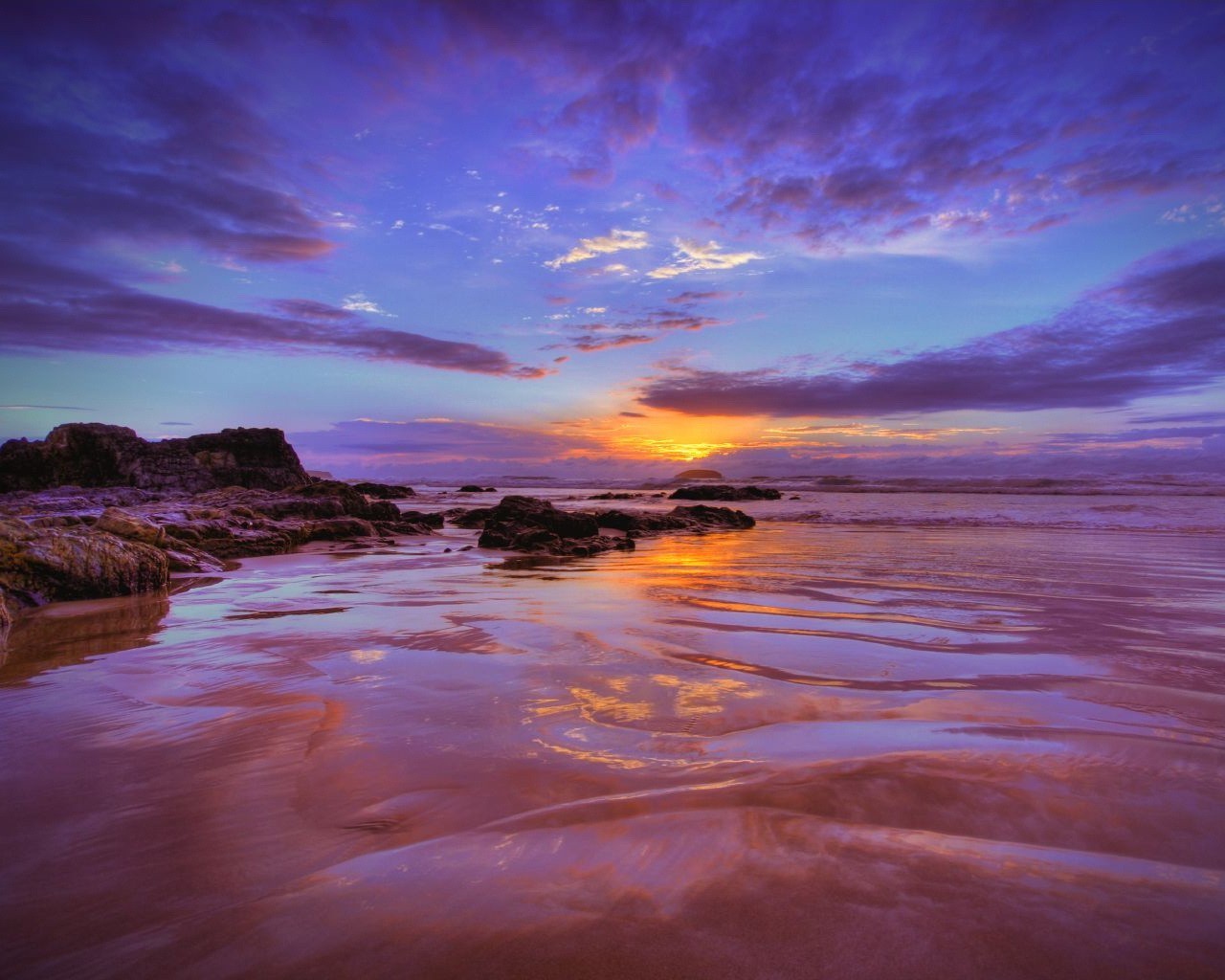 cielo nubes costa piedras