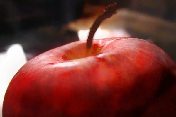 Juicy ripe red apple