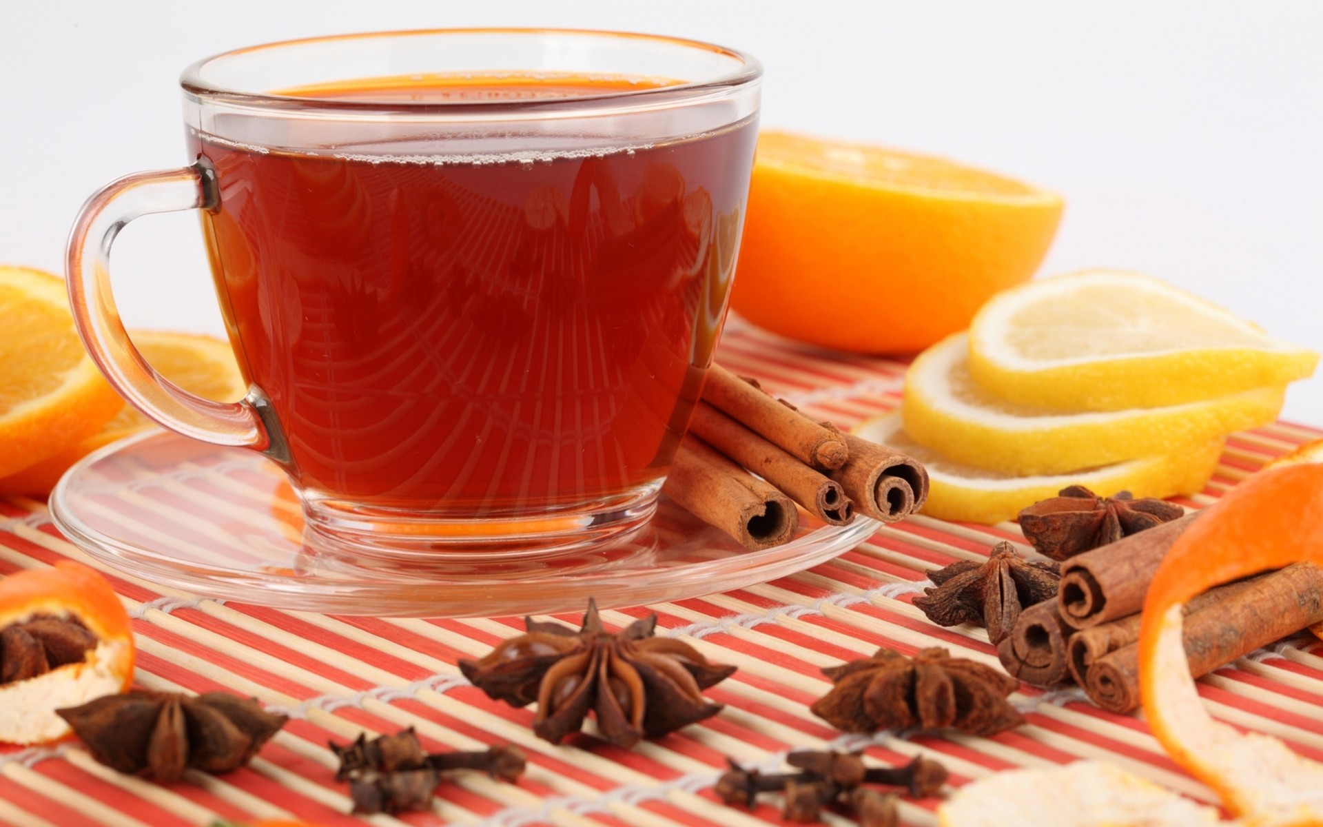 tar anise saucer reflection tea cinnamon drinking cup