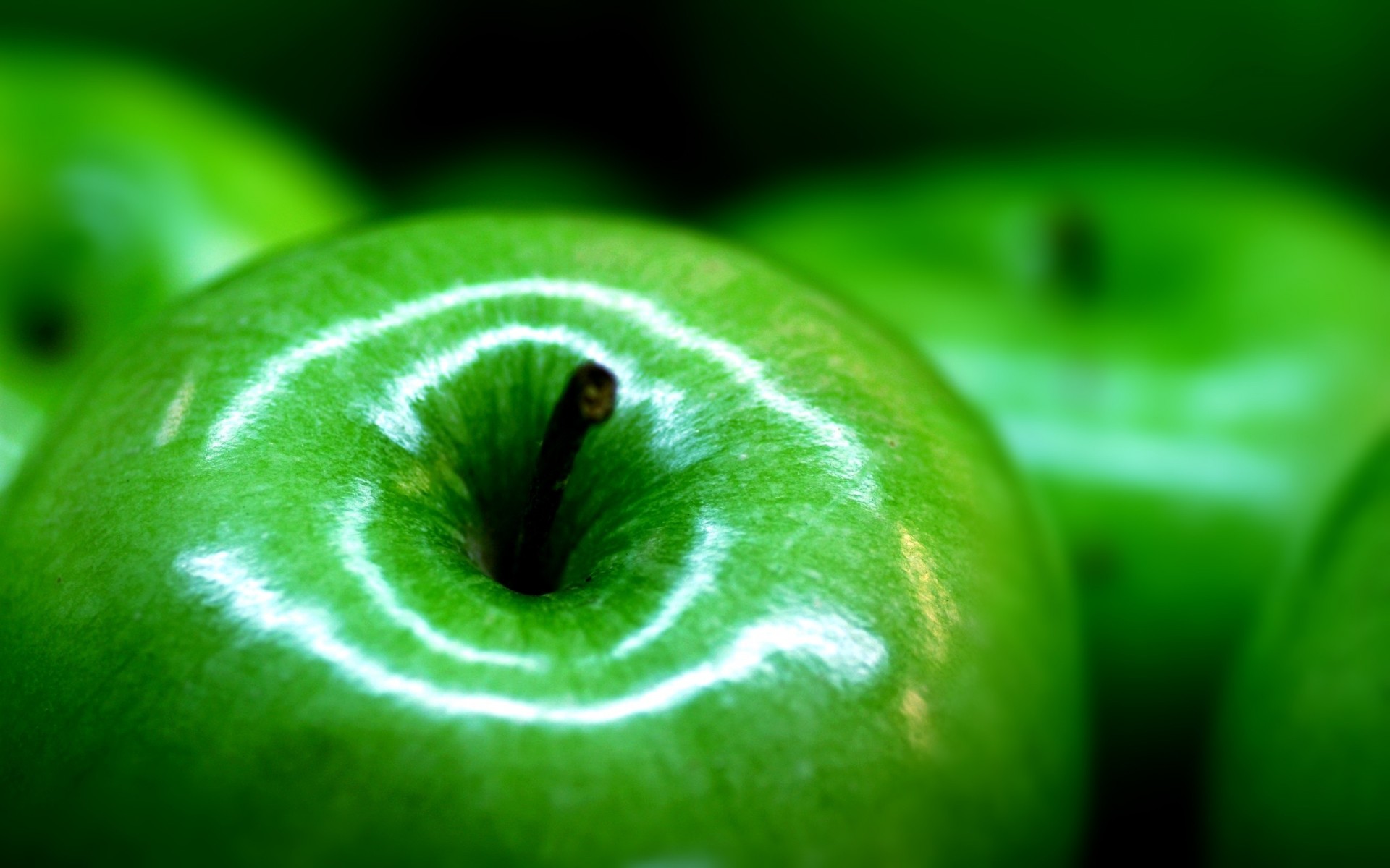 bein schale makro äpfel glanz grüns