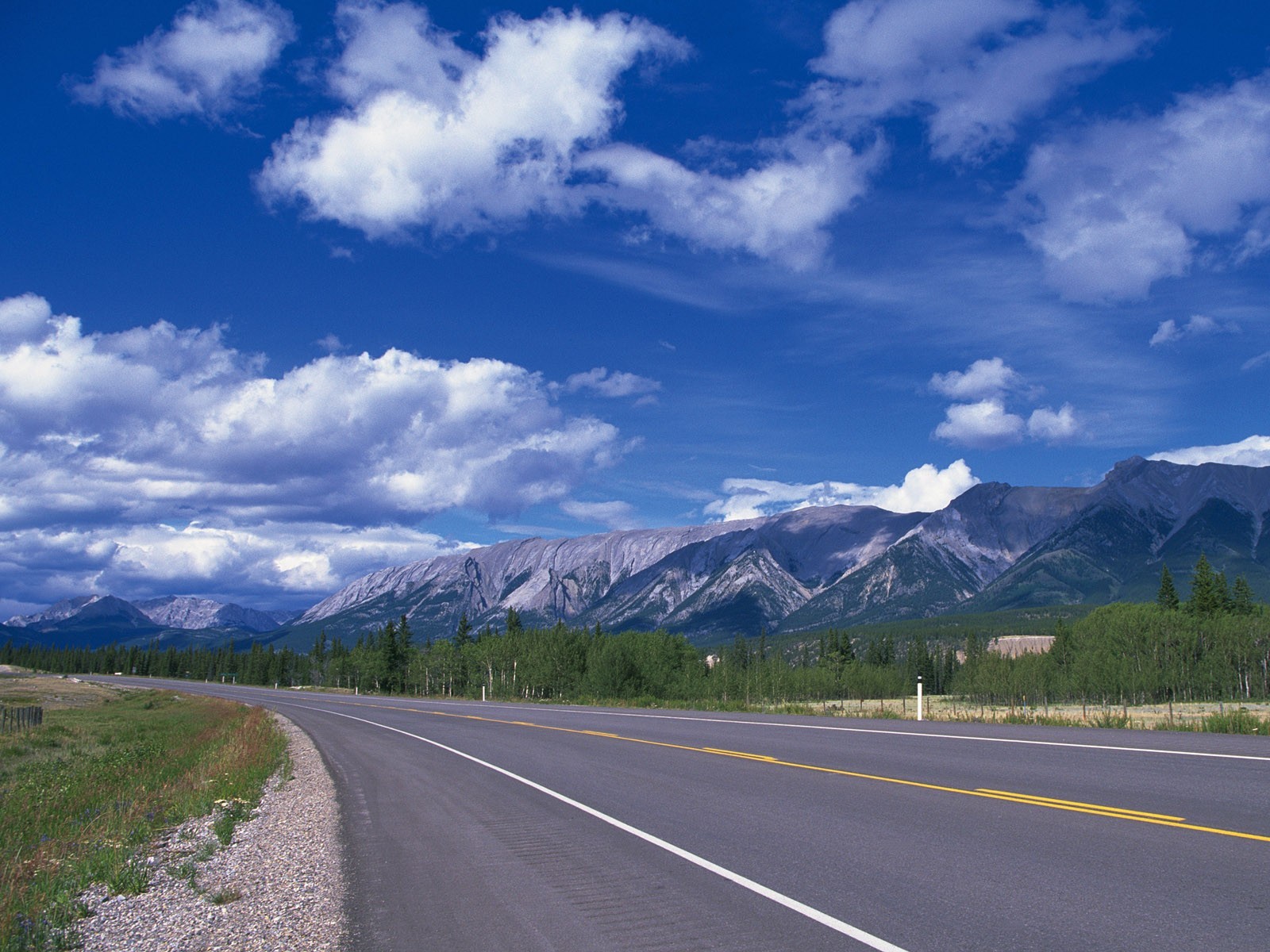 road mountain cloud