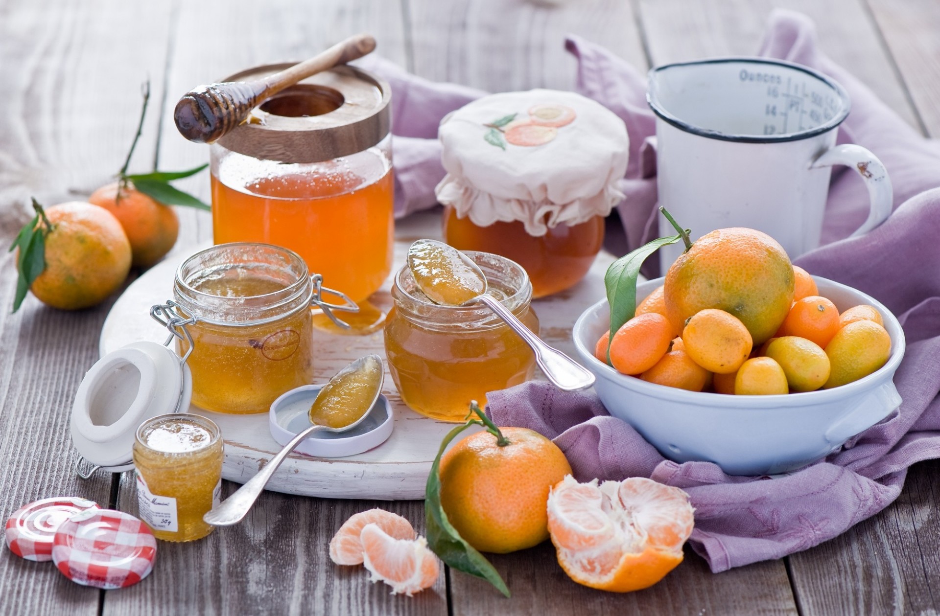 zitrusfrüchte gläser mandarinen logen marmelade kumquats