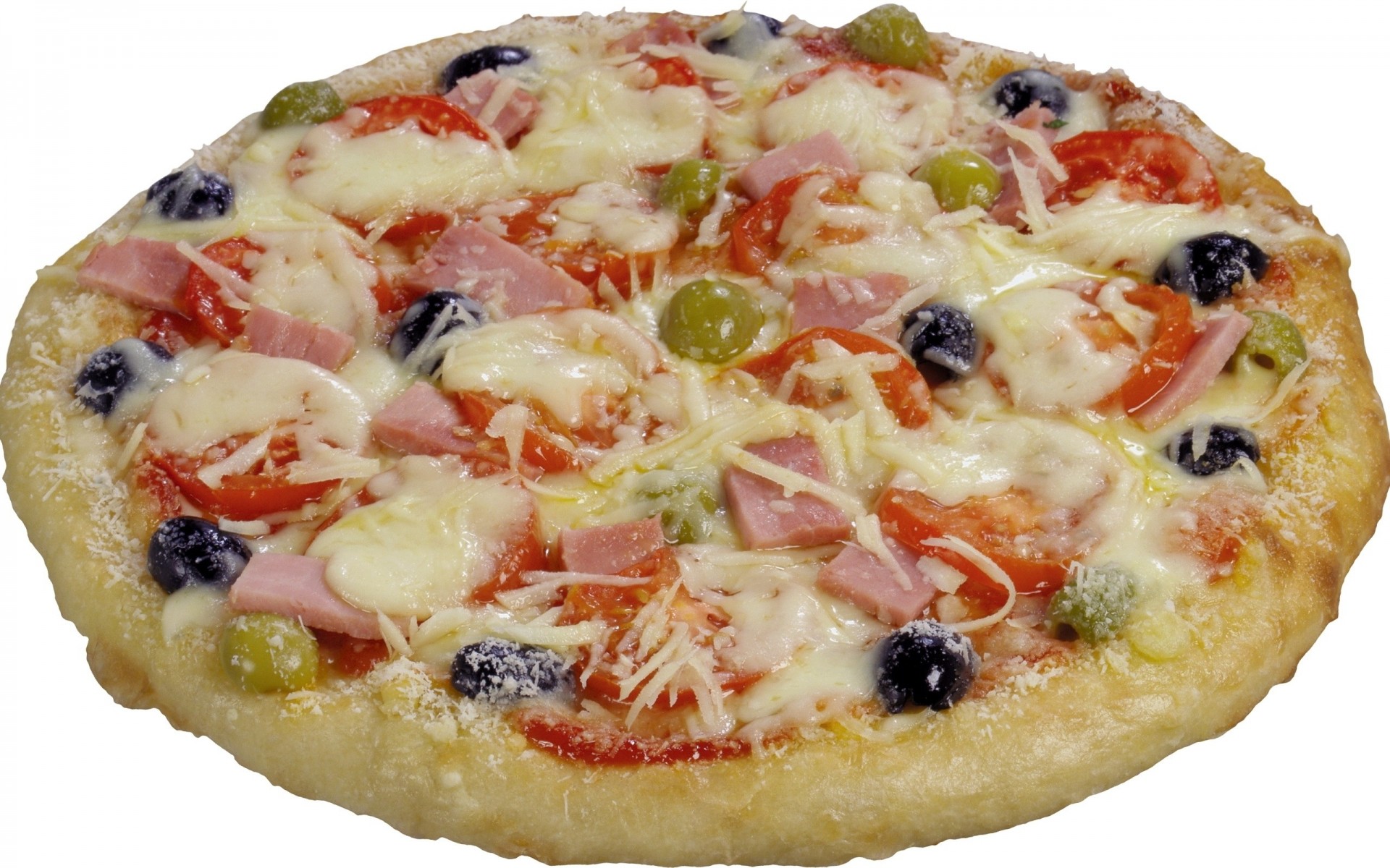 tomatoes olives pizza pastries olives cheese meat