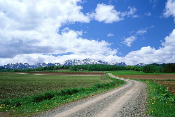 Paysage inhabituel avec des montagnes