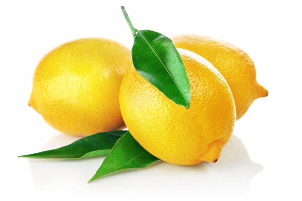 Juicy lemon on a white background