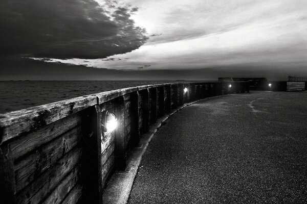 The embankment was covered with dark clouds