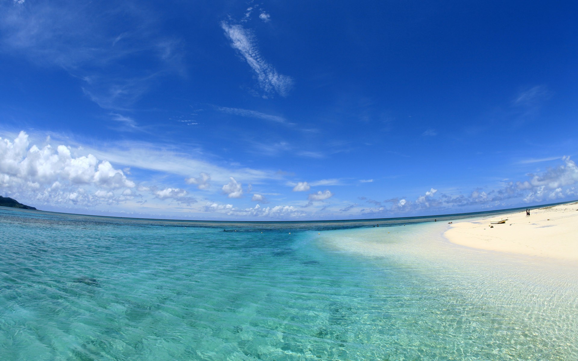 nuvole acqua sabbia orizzonte