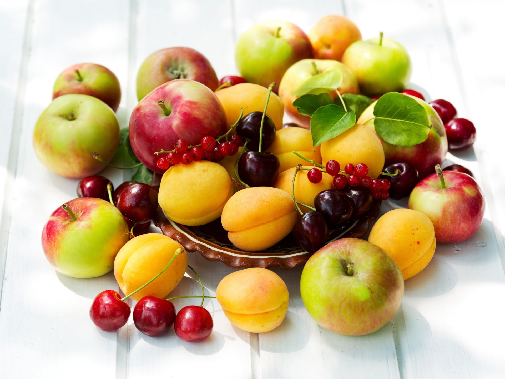 fruits apricots sakura apple