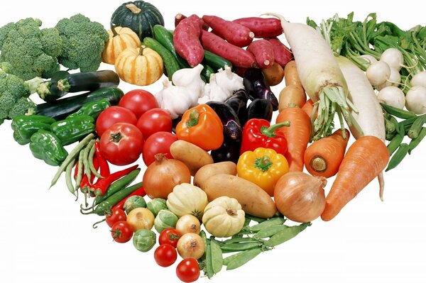 Variedad de verduras, tubérculos y verduras