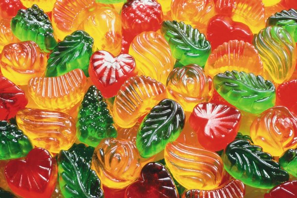 Marmoladowe słodycze w różnych kolorach