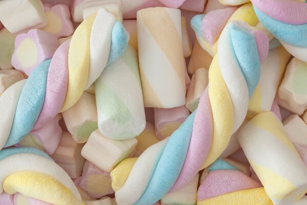 Sfondo di molti Marshmallow multicolori