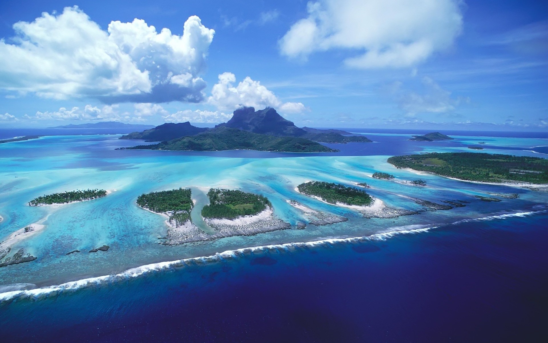 bora bora français polynésie îles mer nuages