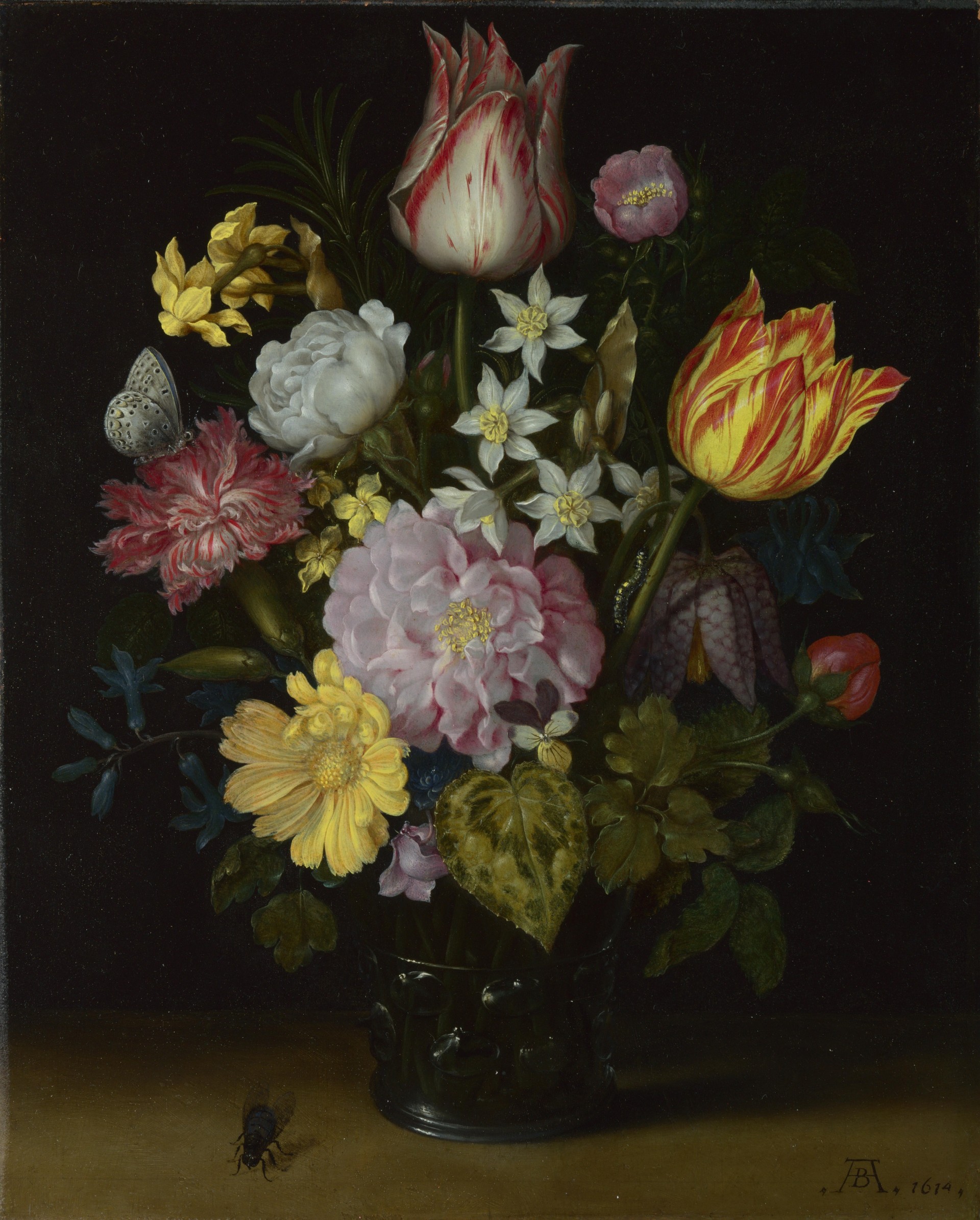 ambrose bosschaert starsze kwiaty w szklanym wazonie kwiaty w szklanym wazonie london national gallery