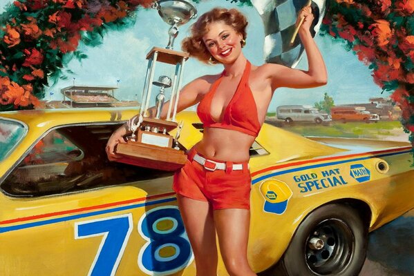 Art is a beautiful girl racer