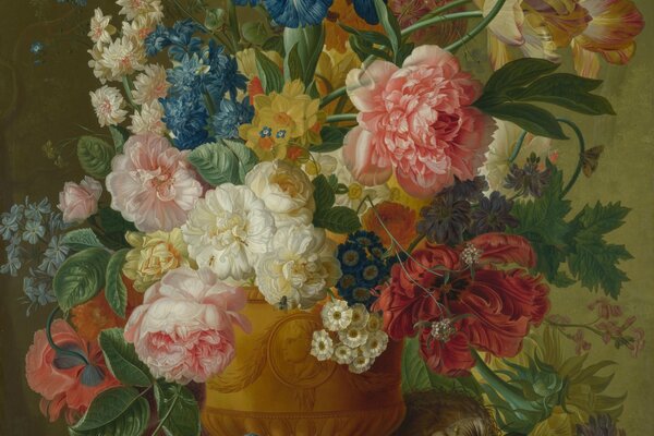 Peinture. Bouquet de fleurs de printemps