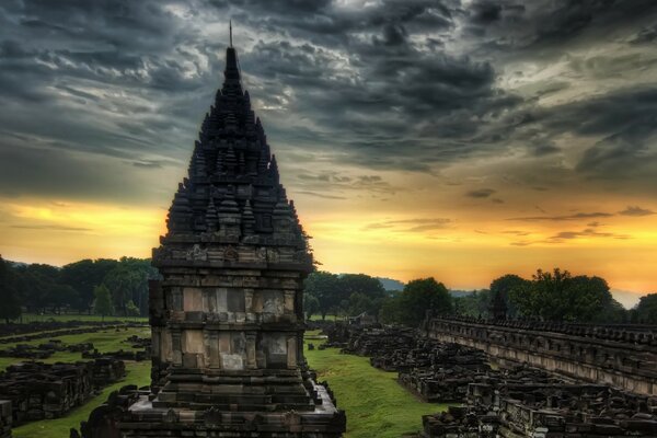 Old temple in india, view of the old temple of india