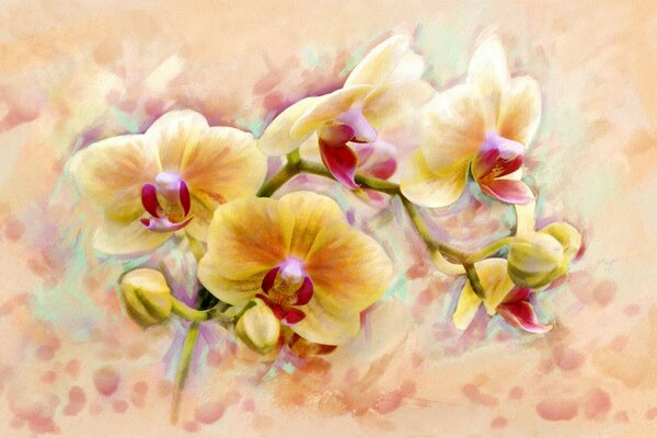 Kunst fabelhafte gelbe Orchidee